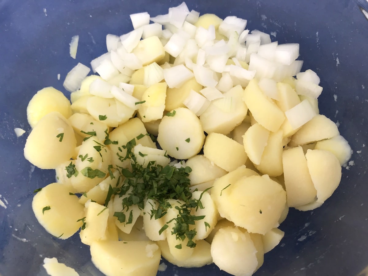 patatas aliñadas papas aliñas preparacion