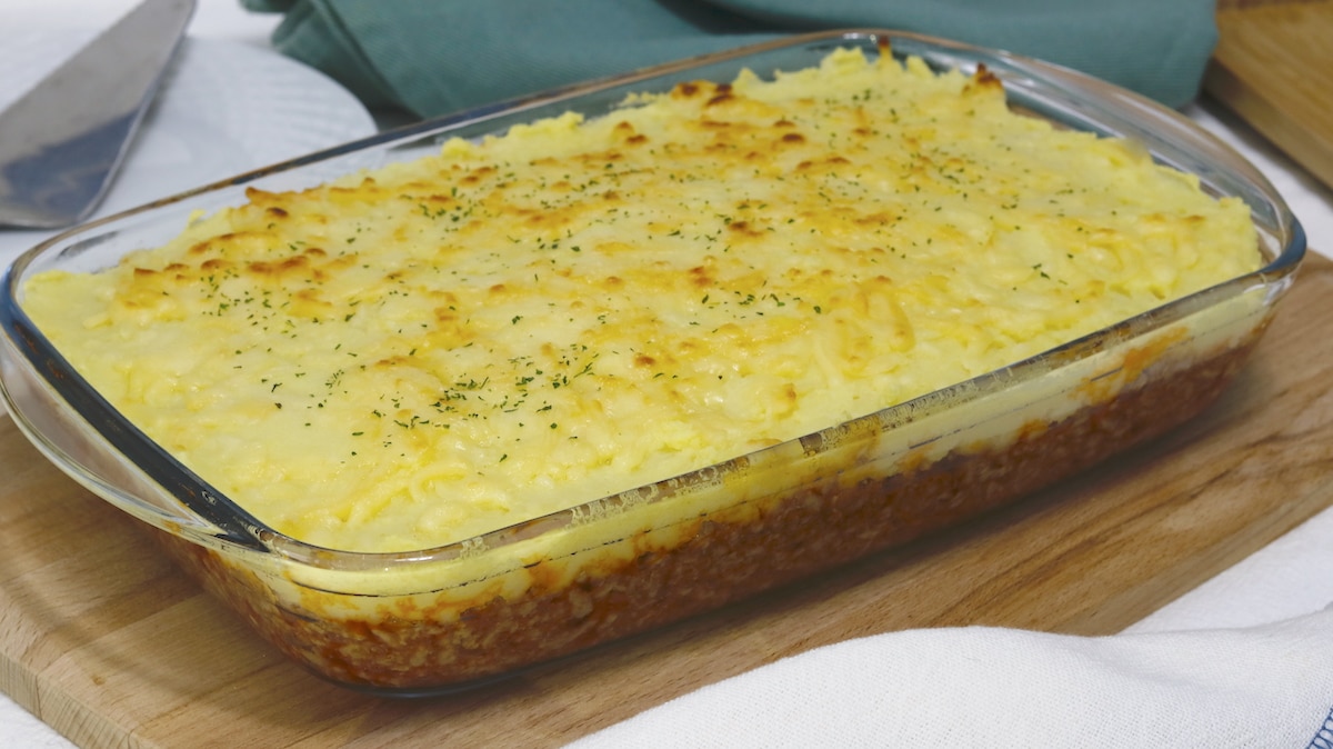 receta de pastel de carne picada y patata