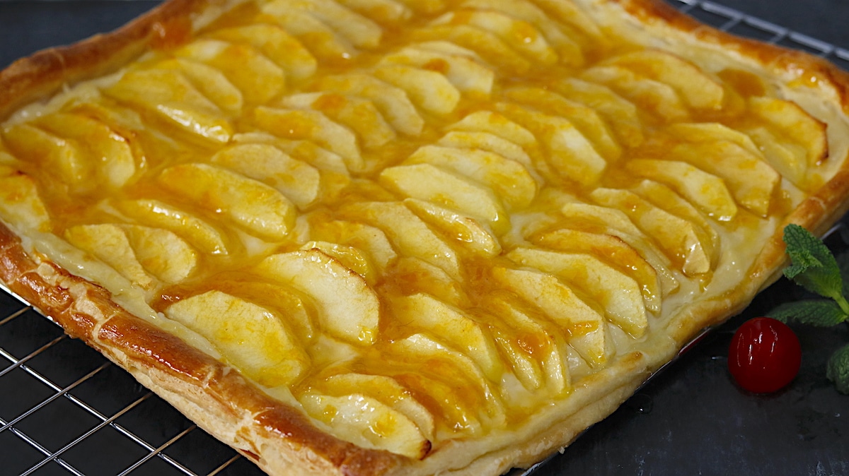 Tarta de Manzana de Hojaldre y Crema